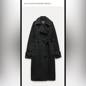Zara denim trench coat size XS